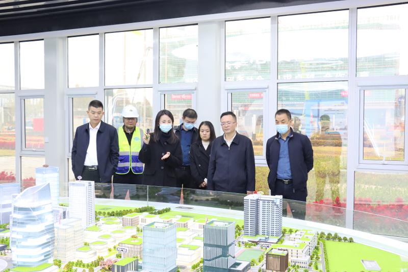 2022年11月，岳陽市人大常委會(huì)副主任喻文赴岳陽自貿(mào)片區(qū)產(chǎn)業(yè)綜合體項(xiàng)目調(diào)研