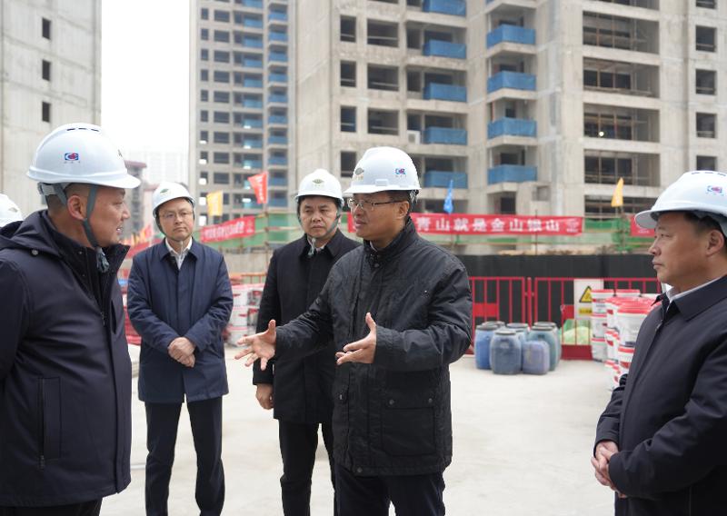 2024年12月26日，湖南省委常委、岳陽市委書記謝衛(wèi)江到四化建南區(qū)改造項(xiàng)目九禧府樓盤調(diào)研